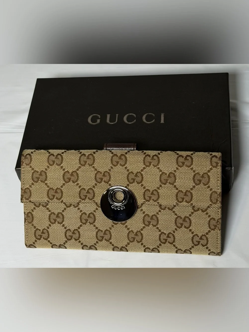 Gucci GG monogram eclipse continental wallet - Picture 1 of 16
